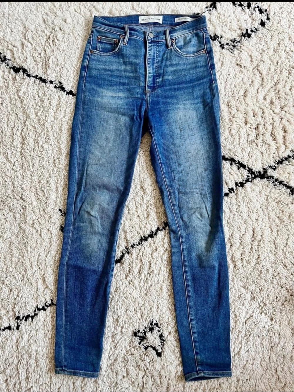 Denim Forum The Lola High Rise Skinny Jeans, 30L 26W